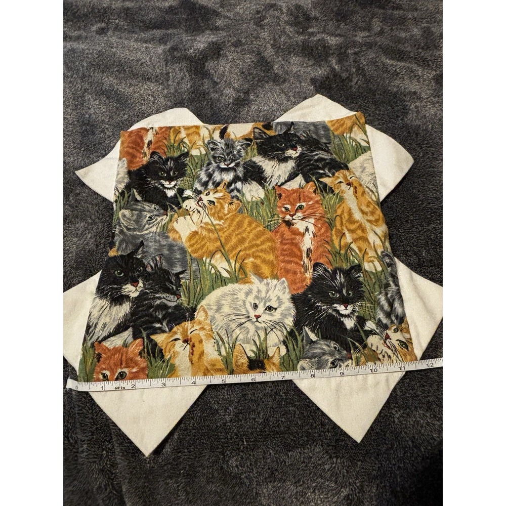 Purfect Kitty Home Made Vintage Cats On A Pillow Case - No Pillow